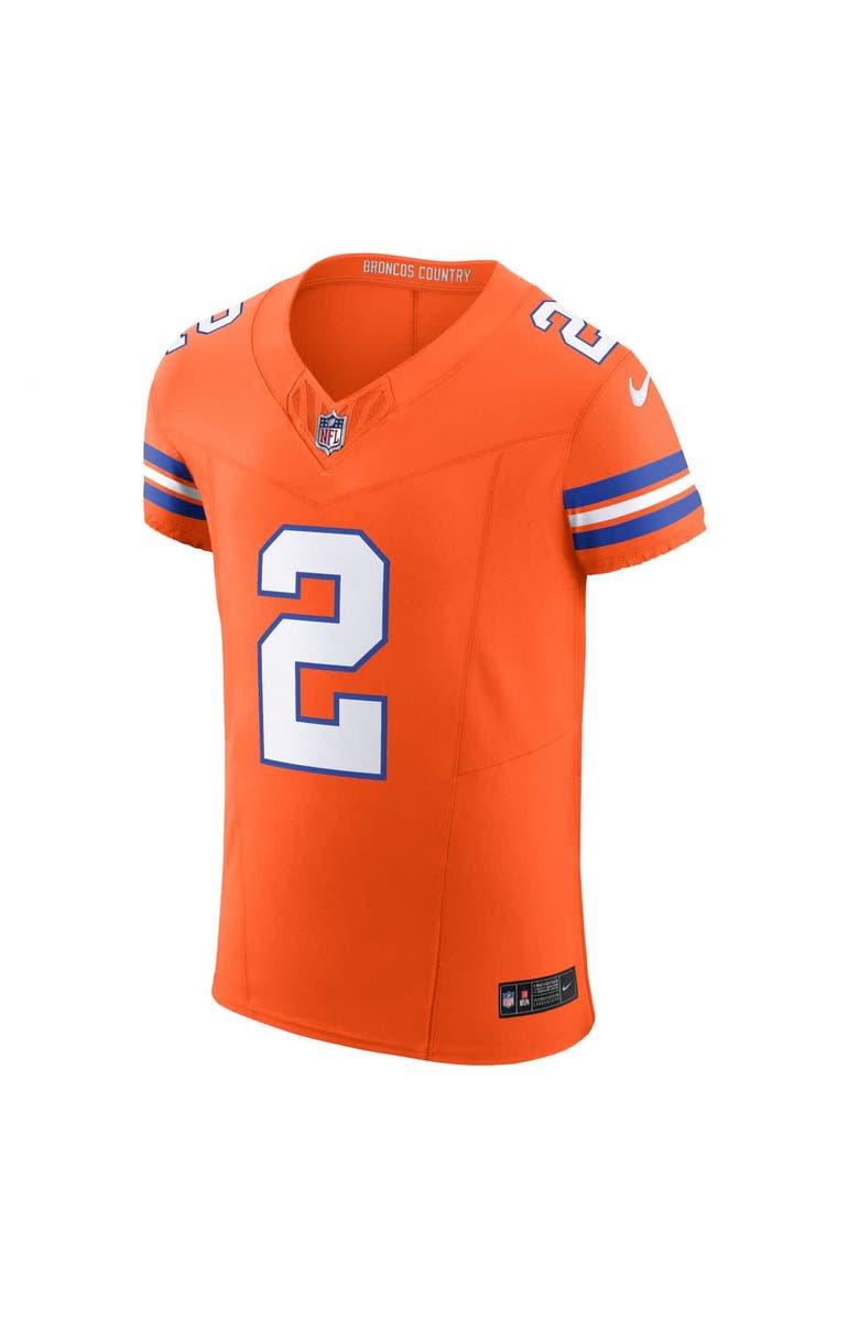 Nike Men's Nike Patrick Surtain II Orange Denver Broncos Alternate Mile High Collection 1977 Throwback Vapor F.U.S.E. Elite Jersey, Alternate, color, Orange