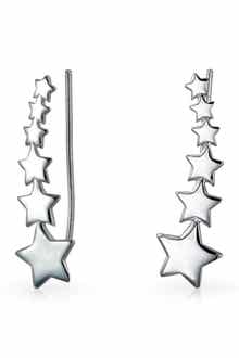 BLING JEWELRY Celestial Star Ear Crawler Earrings