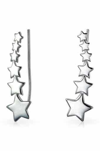 BLING JEWELRY Celestial Star Ear Crawler Earrings