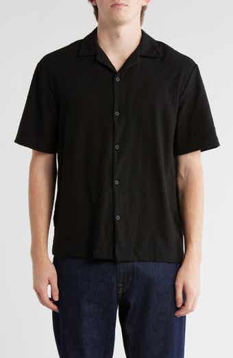 Textured Knit Camp Shirt