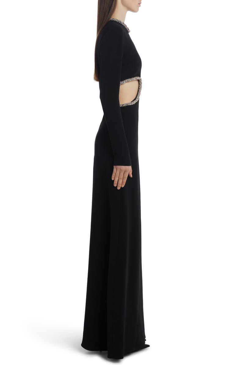 Stella McCartney Embellished Long Sleeve Cutout Gown, Alternate, color, 