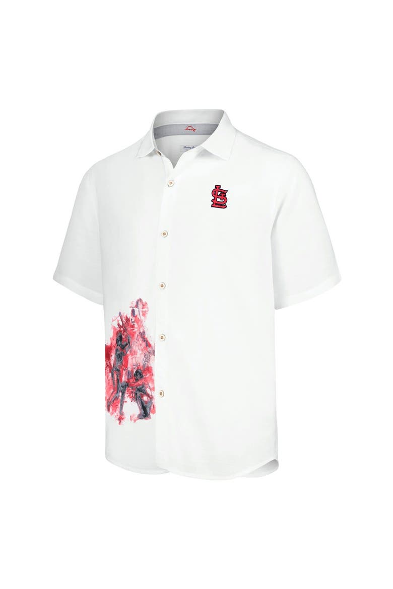 Men's Tommy Bahama White St. Louis Cardinals Veracruz Ace Islanders Button-Up Shirt, Alternate, color, White
