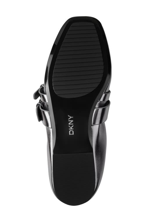 Dkny Dade Buckle Strap Ballet Flat In Nickel