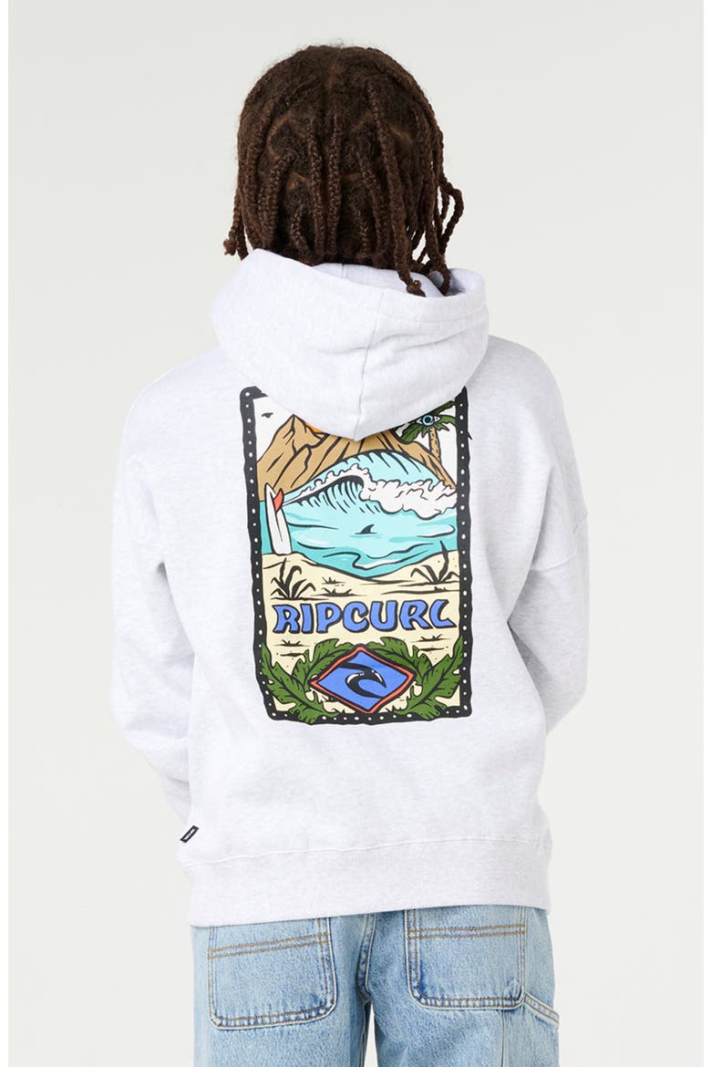 Kids' Sunset Sesh Art Hoodie, Alternate, color, LIGHT GREY HEATHER