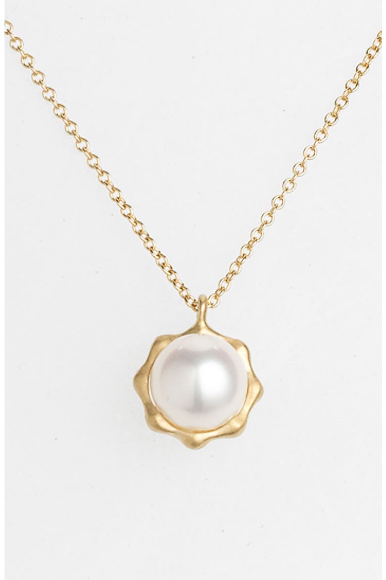 'June' Birthstone Pendant Necklace, Main, color, JUNE/PEARL