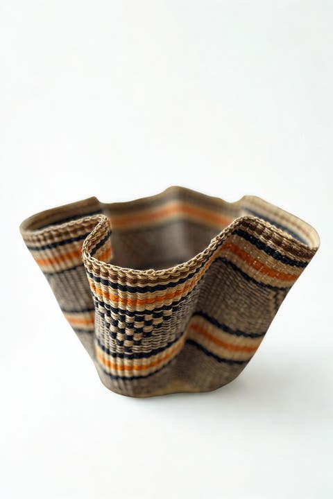 Handwoven Wave Basket