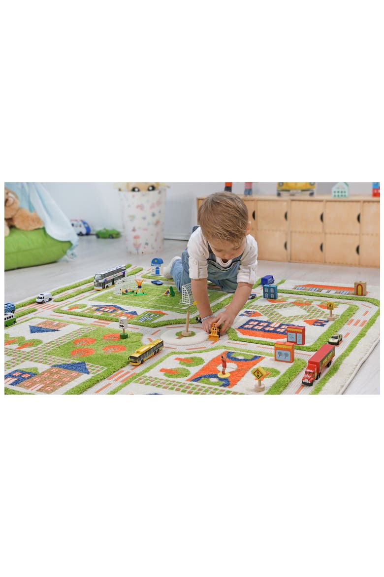 Traffic Play Rug, Alternate, color, GREEN