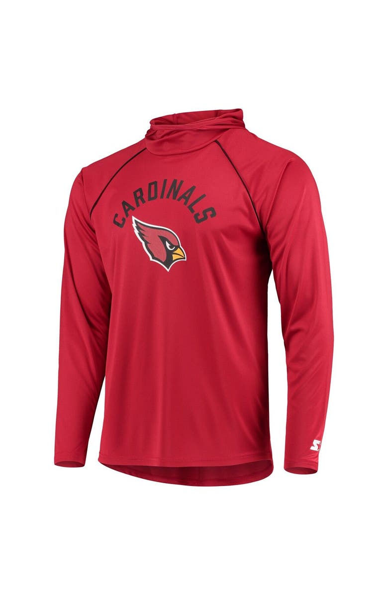 STARTER Men's Starter Cardinal Arizona Cardinals Raglan Long Sleeve Hoodie T-Shirt, Alternate, color, Cardinal