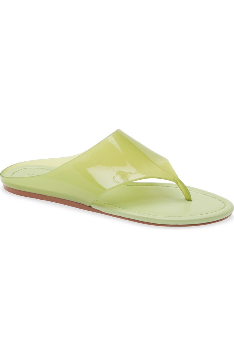 FARM Rio Jelly Flat Flip Flop, Main, color, Sage Green
