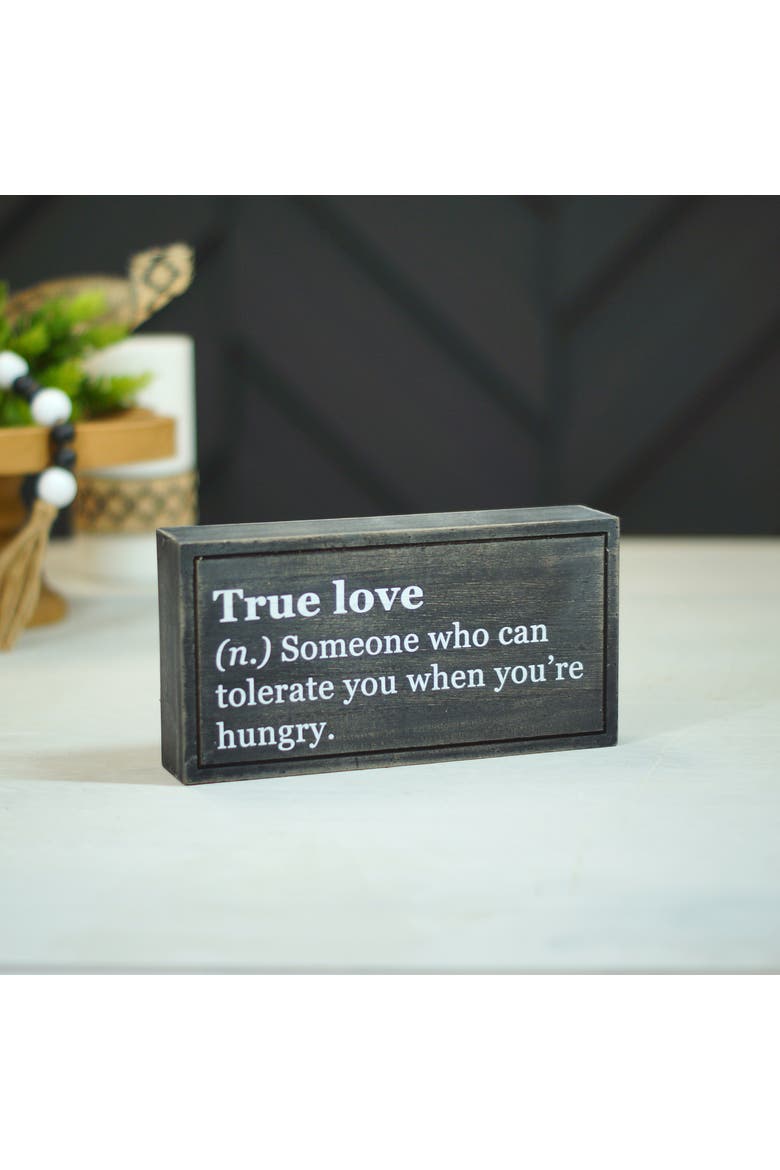 Funny True Love Tabletop Sign, Alternate, color, Black