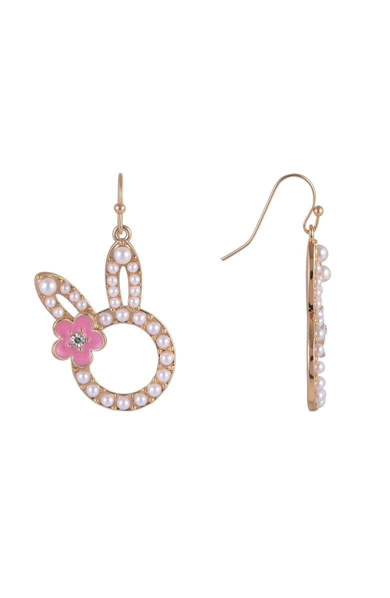 Hallmark Pearl Easter Bunny Earrings, Alternate, color, White