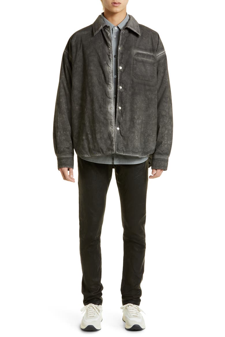 The Cast 2 Lambskin Leather Pants, Alternate, color, BLACK