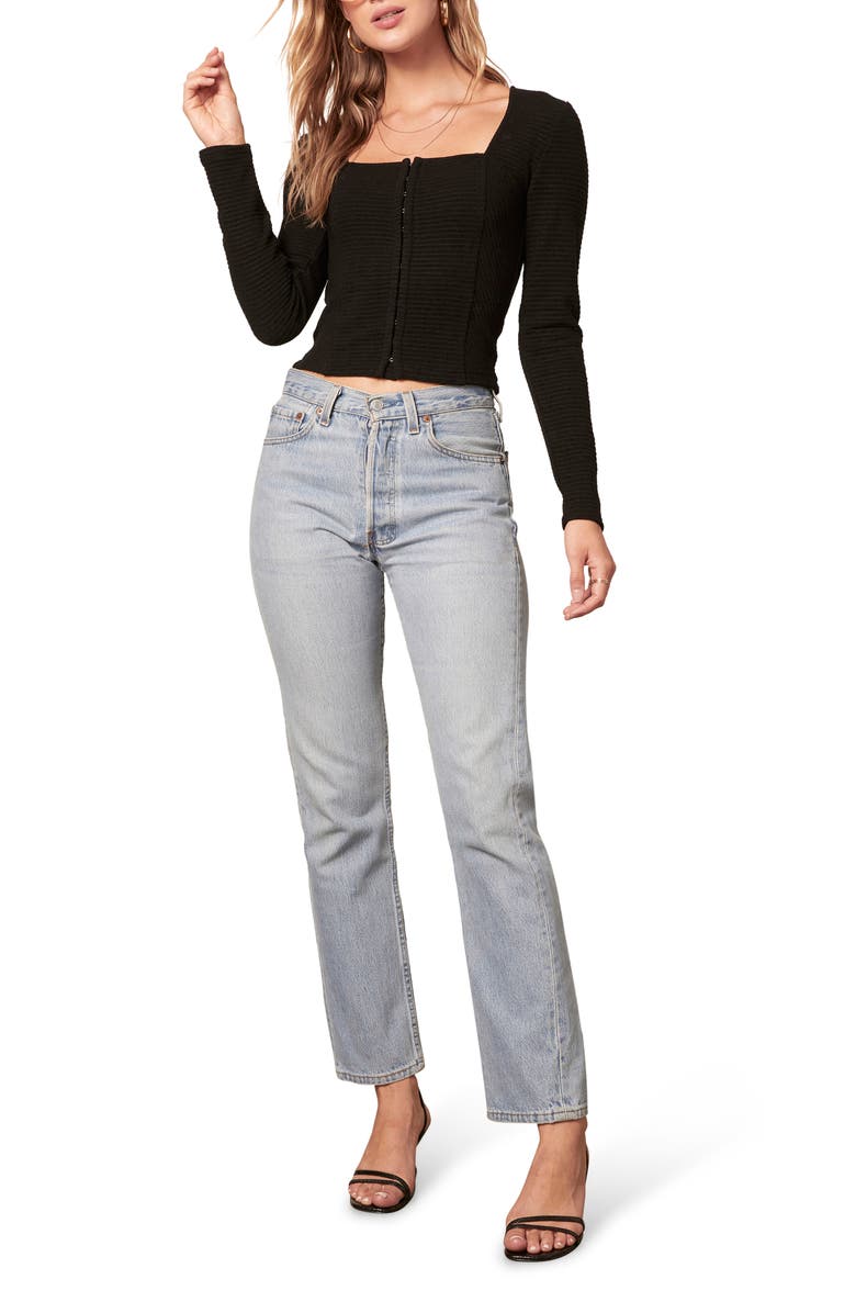 BB Dakota by Steve Madden BB Dakota Fierce Itself Square Neck Top, Alternate, color,