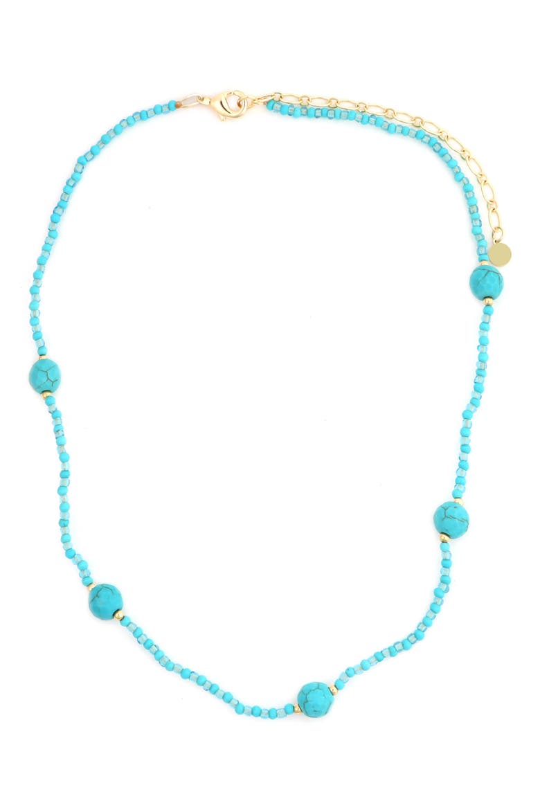 Turquoise Beaded Strand Necklace, Main, color, TURQUOISE