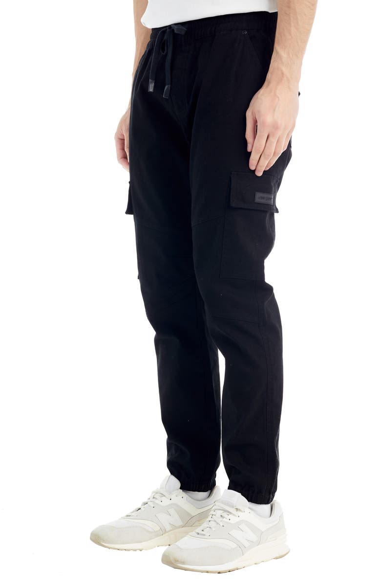 NANA JUDY Como Cotton Cargo Joggers, Alternate, color, Black