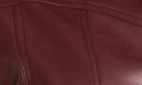 City Chic Paula Tie Waist Faux Leather Dress In Brown