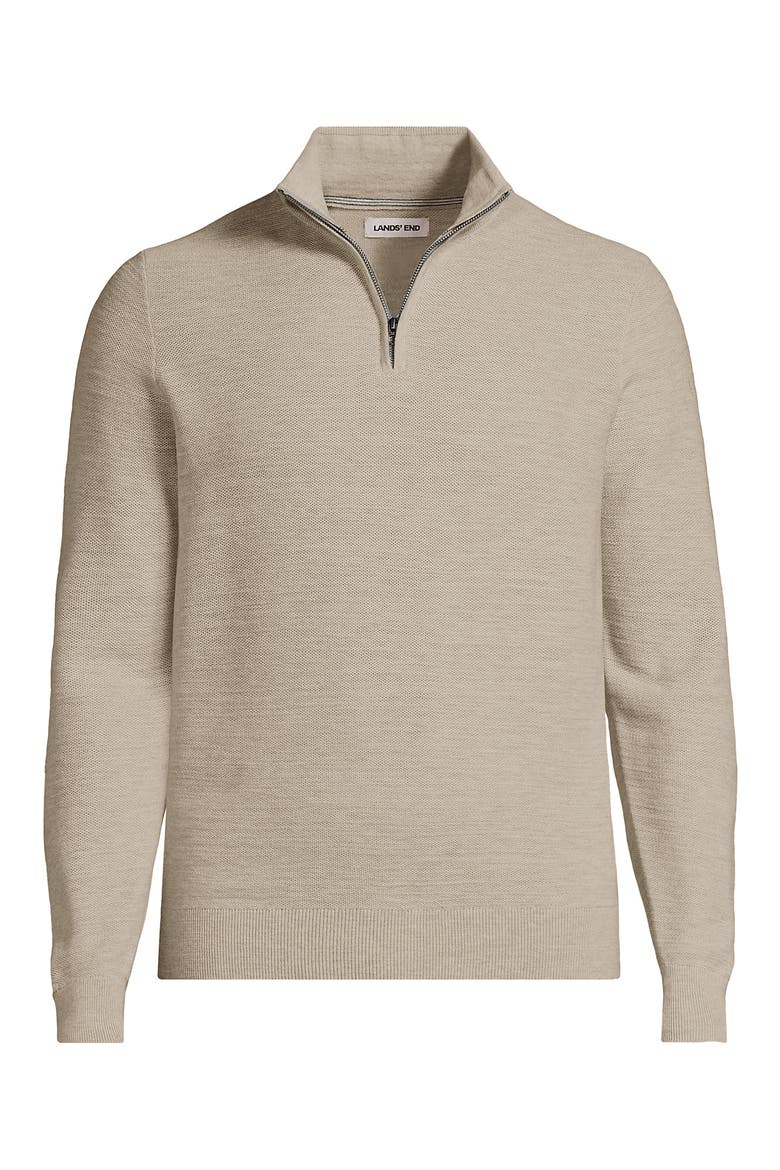 Long Sleeve Summer Weight Quarter Zip, Alternate, color, Aged Birch Heather