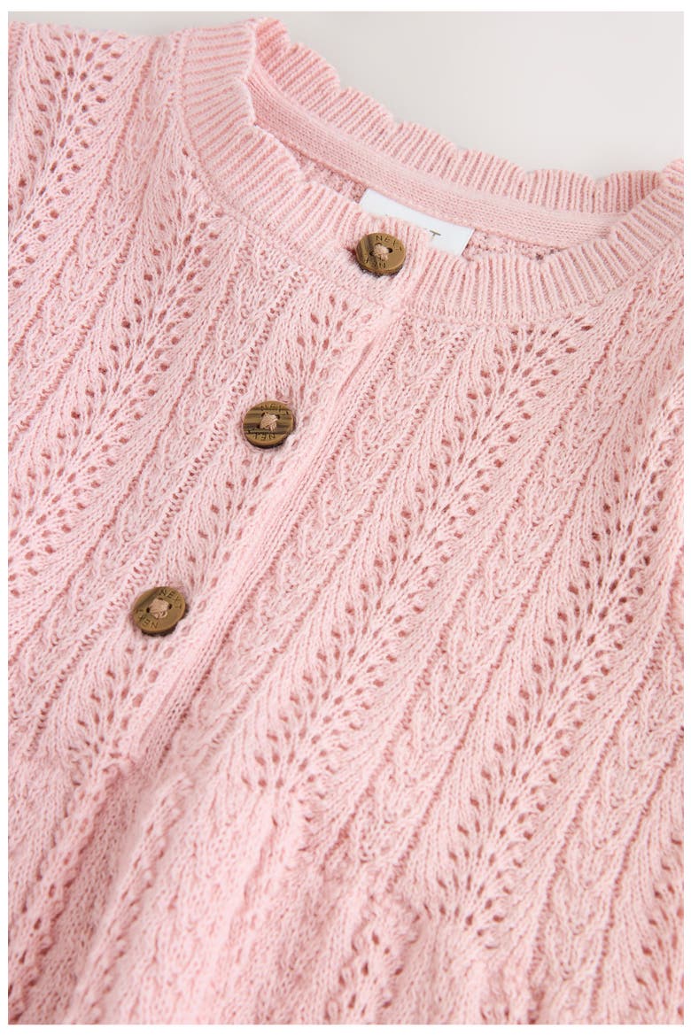 Pointelle Sweater Dress, Alternate, color, PINK