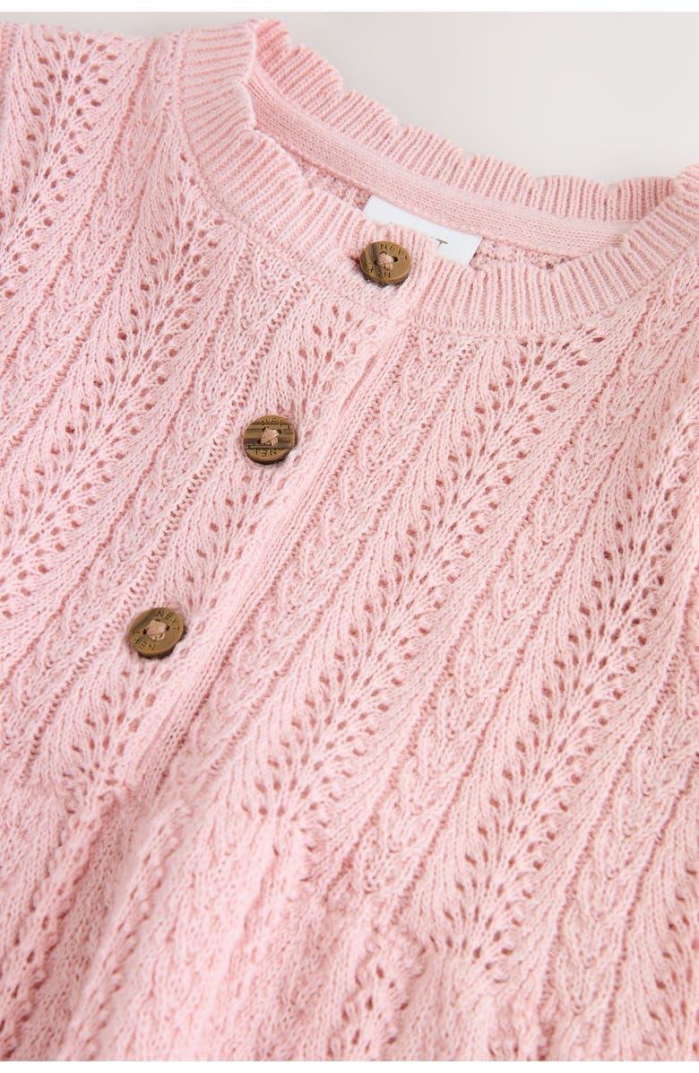 NEXT Pointelle Sweater Dress, Alternate, color, Pink