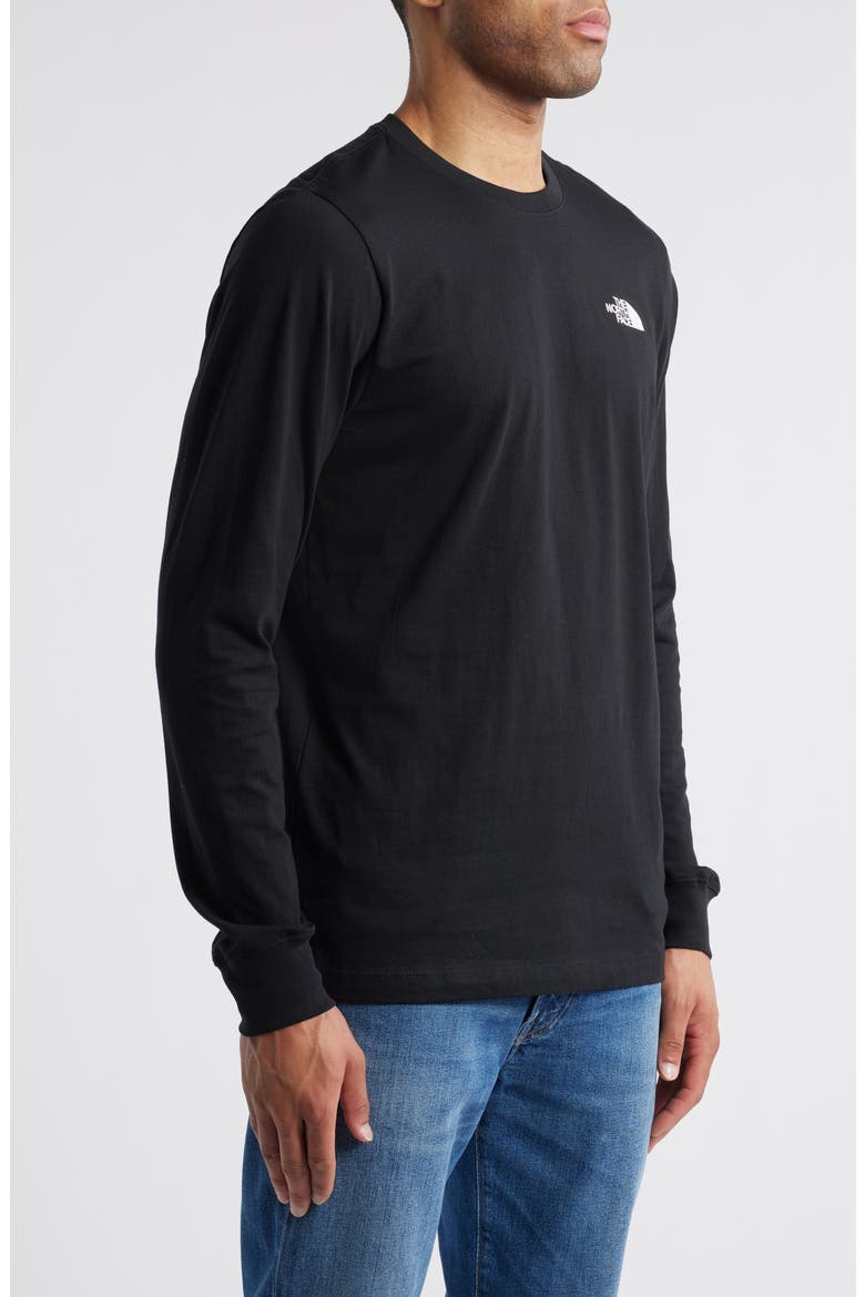Long Sleeve NSE Box Logo Graphic T-Shirt, Alternate, color, TNF BLACK/ TNF WHITE