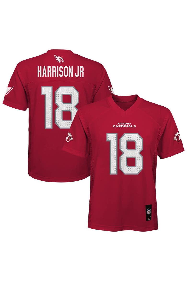 Youth Marvin Harrison Jr. Cardinal Arizona Cardinals Replica Player Jersey, Main, color, Cardinal