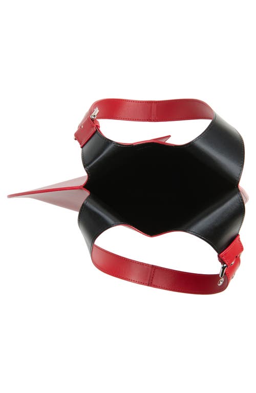 Coperni Red Belt Heart Tote In Red