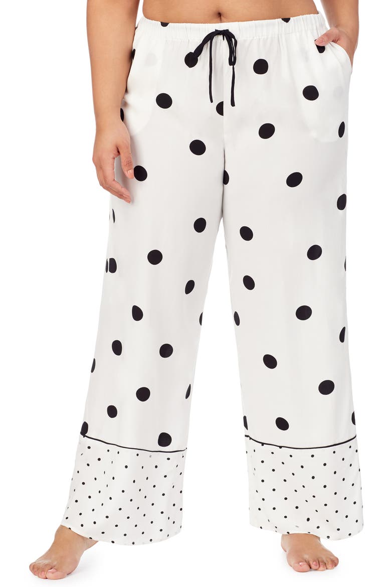 Elsa Woven Pajama Pants, Alternate, color, BLACK/WHITE LARGE DOT