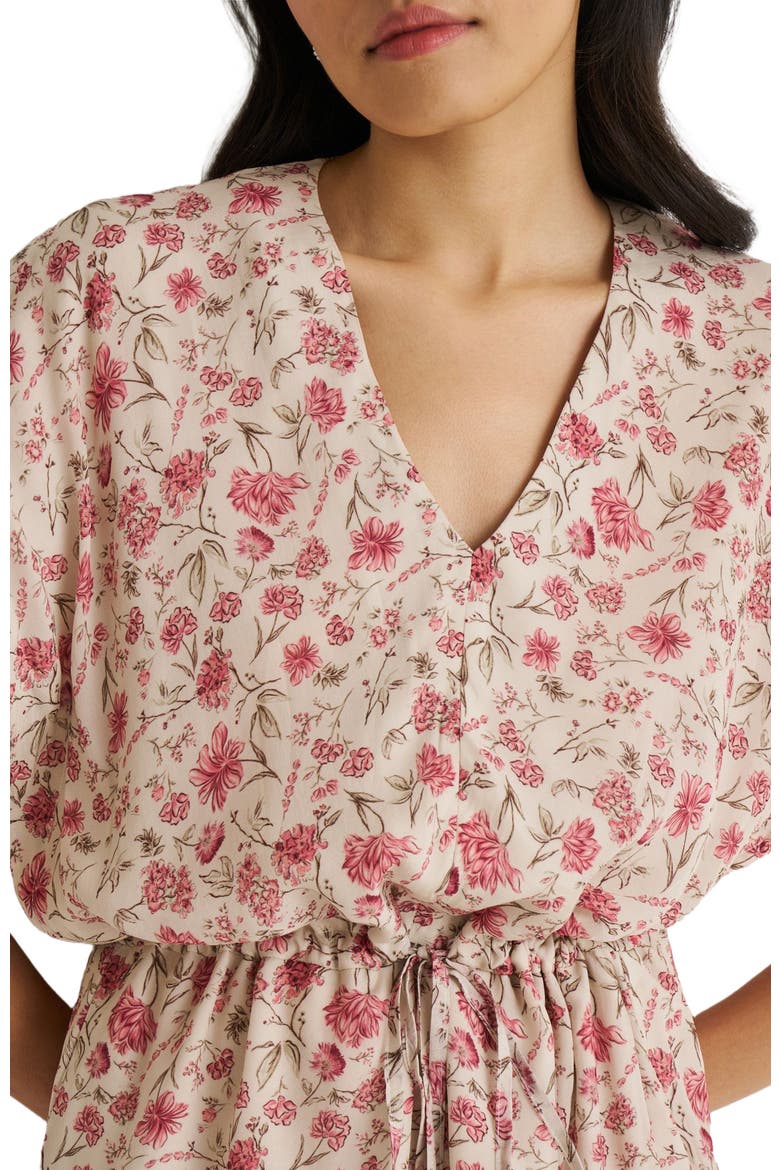 Relaxed Drawstring Dress, Alternate, color, Petal fusion