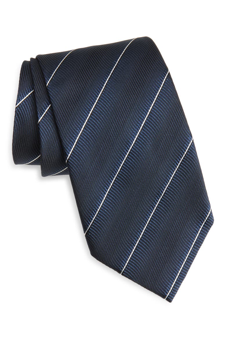 Ombré Stripe Jacquard Silk Tie, Main, color, UCC NAVY
