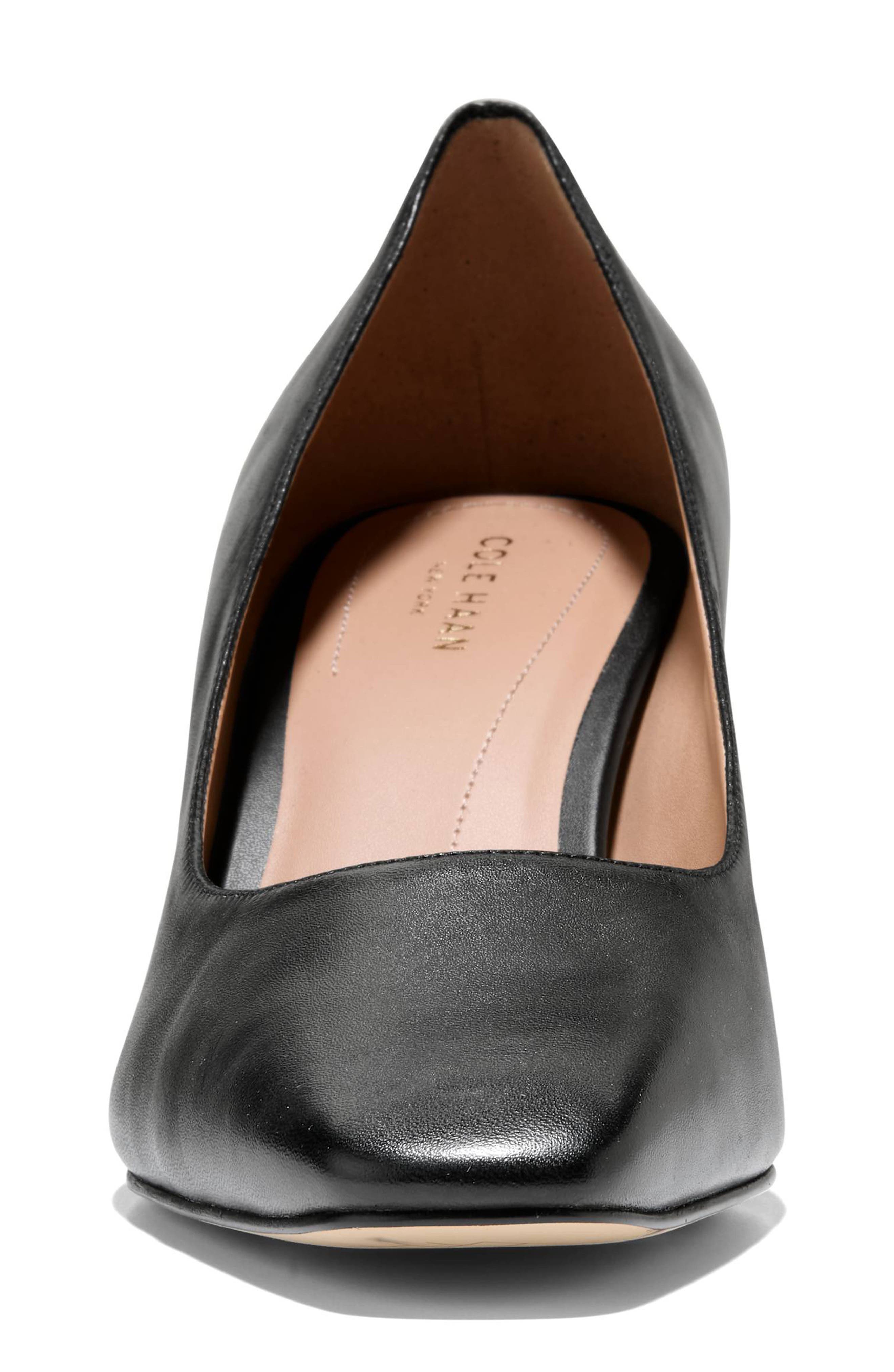Anamaria Leather Pump, Alternate, color, BLACK LEATHER