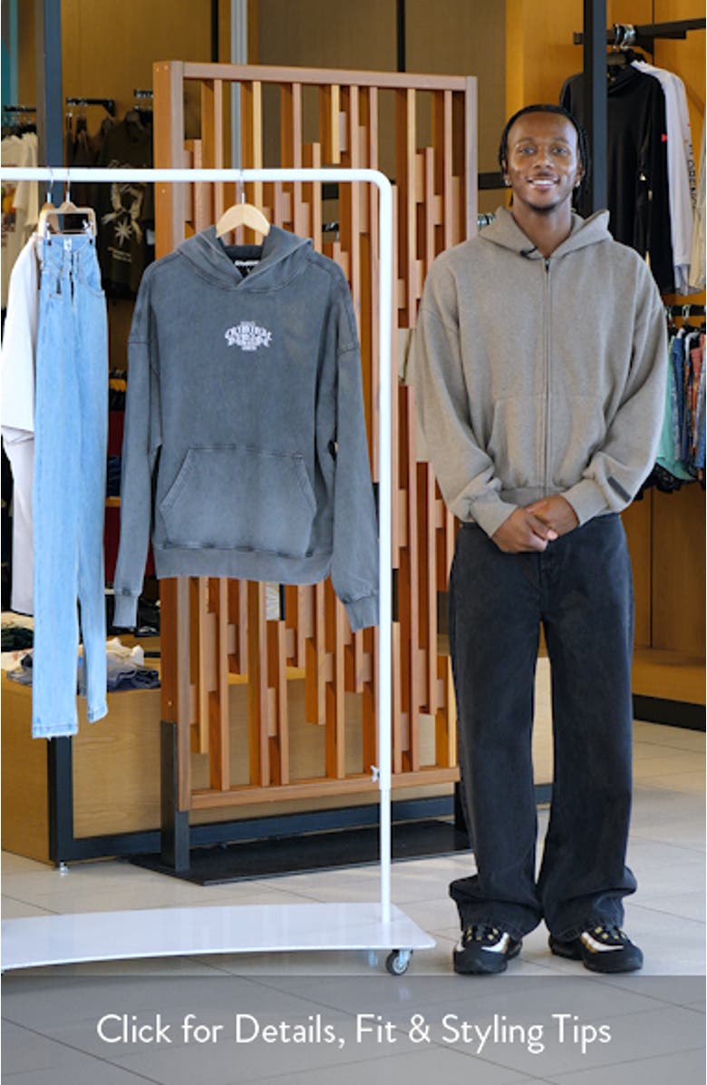 Logo Mania Oversize Cotton Fleece Hoodie, sales video thumbnail