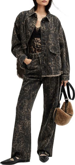 Blake Print Wide Leg Jeans