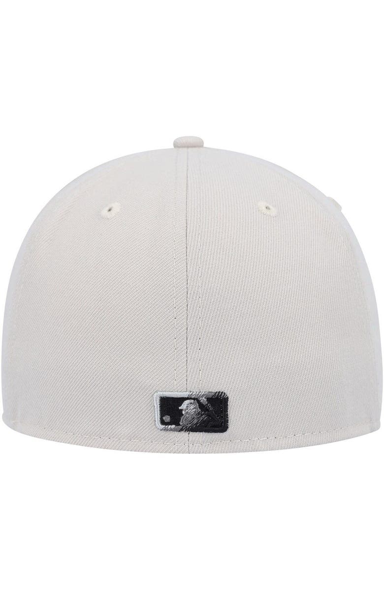 New Era Men's New Era Khaki Chicago White Sox Stone Dim Undervisor 59FIFTY Fitted Hat, Alternate, color, 