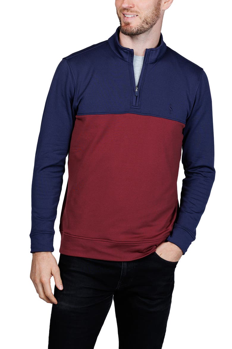 Quarter Zip Performance Pullover, Alternate, color, BURGUNDY