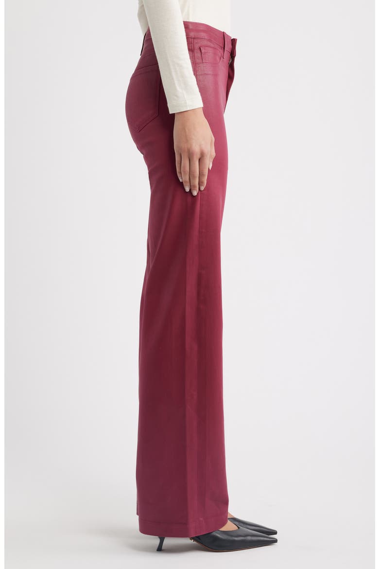 Scottie High Waist Coated Wide Leg Jeans, Alternate, color, RHODEDENDRON COATED