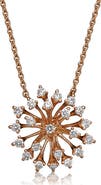 Hueb Luminus 18k Rose Gold Diamond Pendant Necklace
