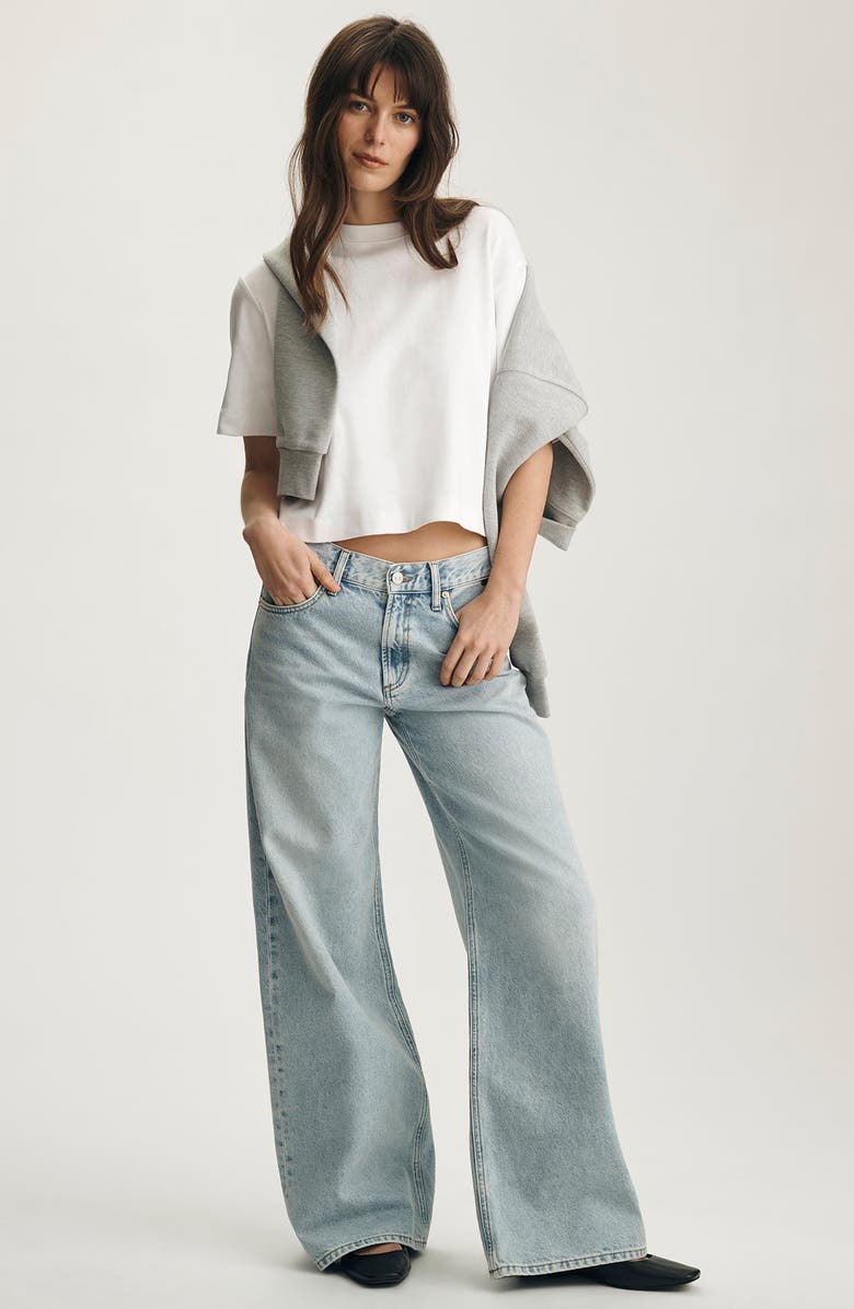 Mavi Jeans Riley Crewneck T-Shirt, Alternate, color, White