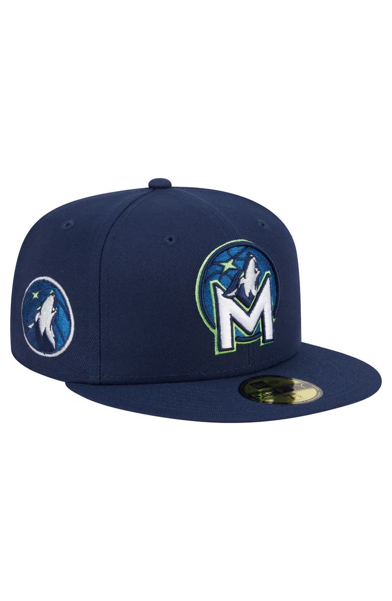 New Era Men's New Era  Navy Minnesota Timberwolves Deceptor 59FIFTY Fitted Hat, Main, color, Navy