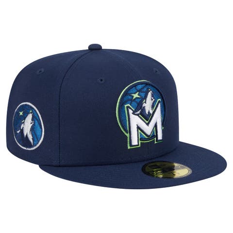 Men's New Era  Navy Minnesota Timberwolves Deceptor 59FIFTY Fitted Hat