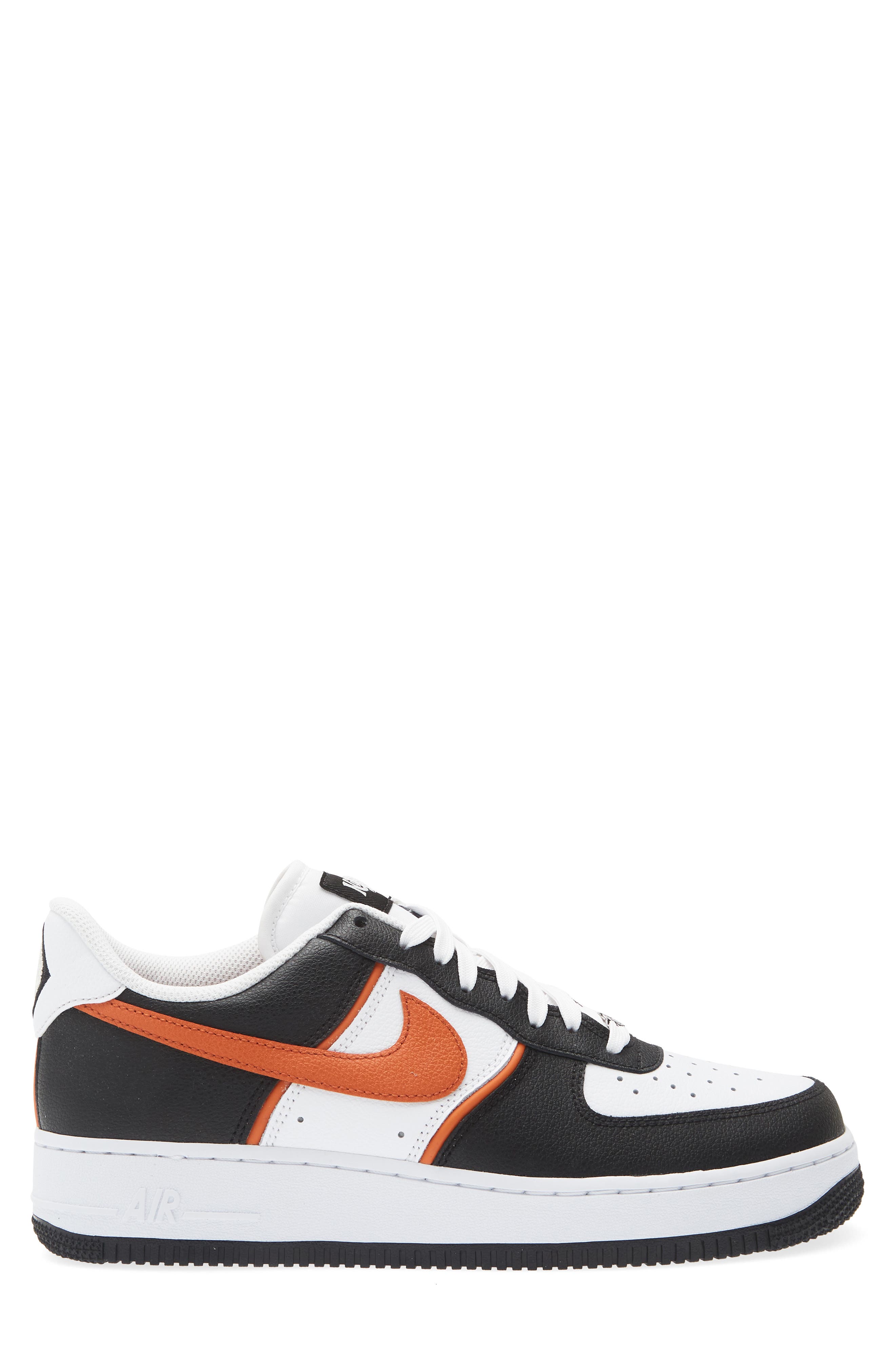 Air Force 1 '07 LV8 Sneaker, Alternate, color, BLACK/ CAMPFIRE ORANGE