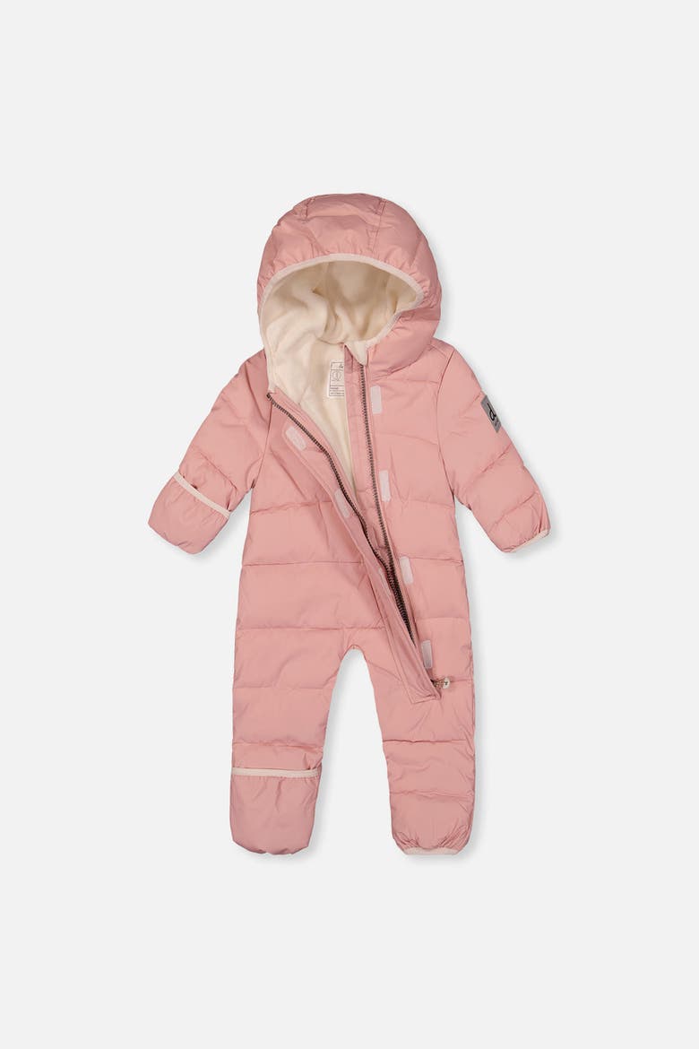 Cloud Car Seat Adapted Fleece-Lined One Piece Snowsuit, Alternate, color, Pale Dusty Pink
