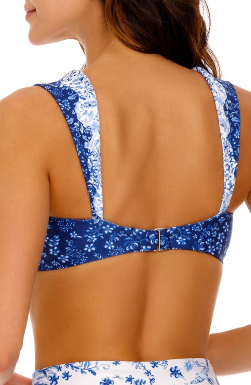 Agua Bendita Alicia High-waisted Bikini Bottoms In Blue