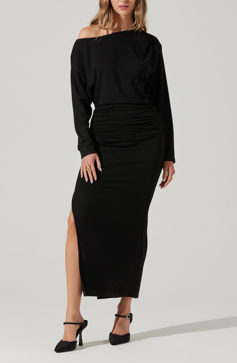 ASTR the Label Nary One-Shoulder Long Sleeve Midi Dress, Alternate, color,