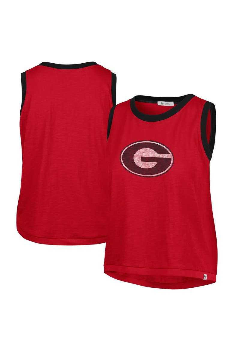 Women's '47 Red Georgia Bulldogs Premier Ringer Tank Top, Main, color, Red