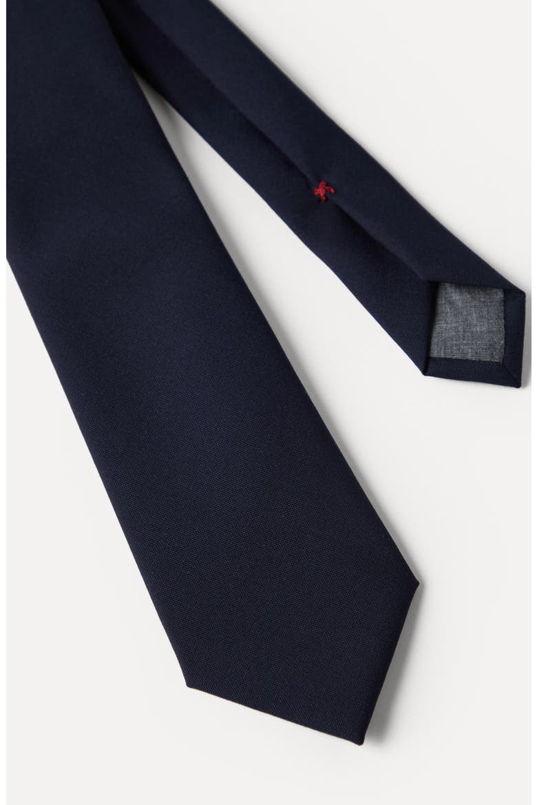 Virgin wool tie, Alternate, color, Blue