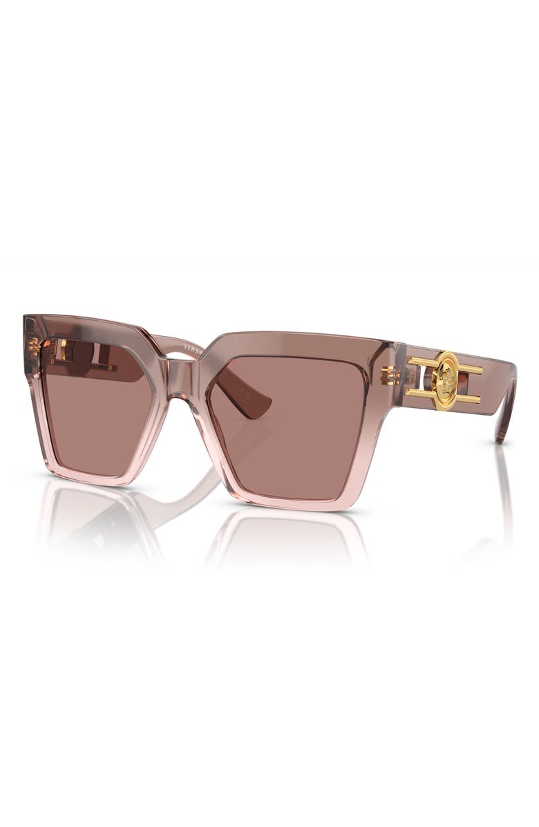 Versace 55mm Butterfly Sunglasses, Alternate, color, Lite Brown