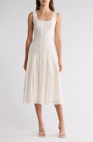 Veronica Beard Jolie Eyelet Midi Dress