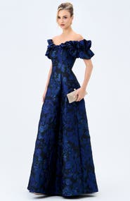 Bariano Maliyah Off Shoulder Gown