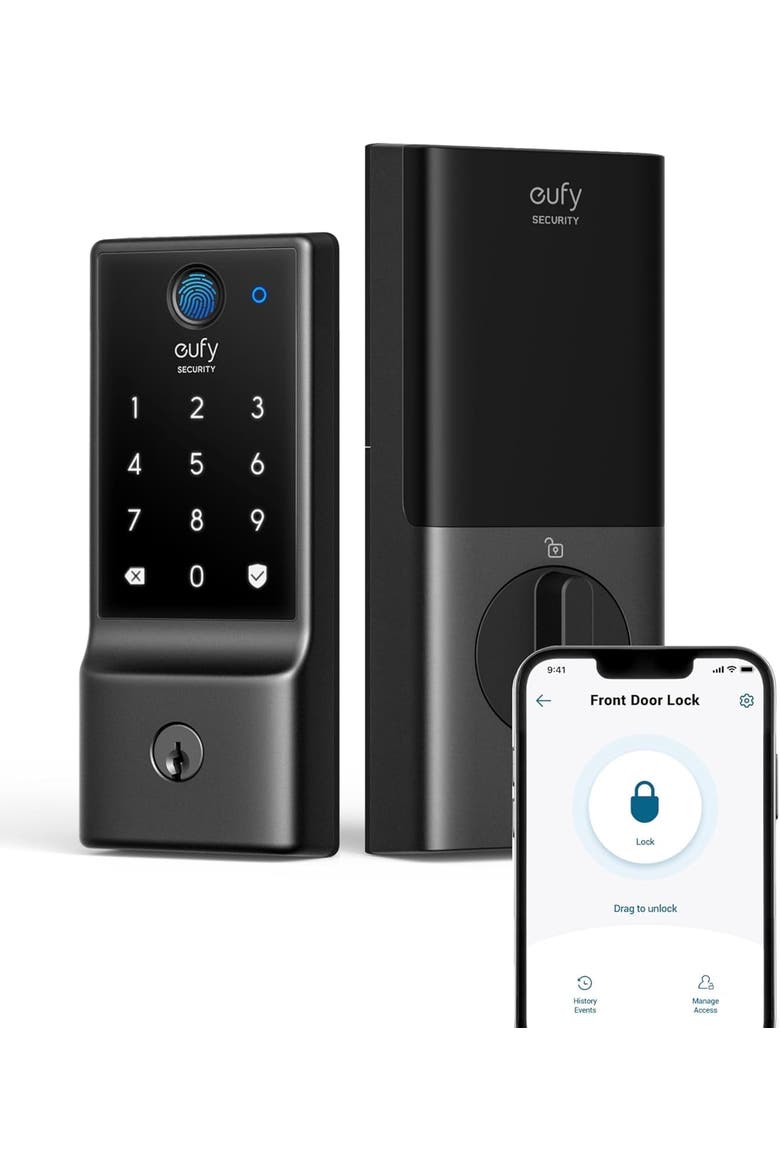 Smart Lock C220 Wireless Keyless Entry Door Lock, Main, color, Black