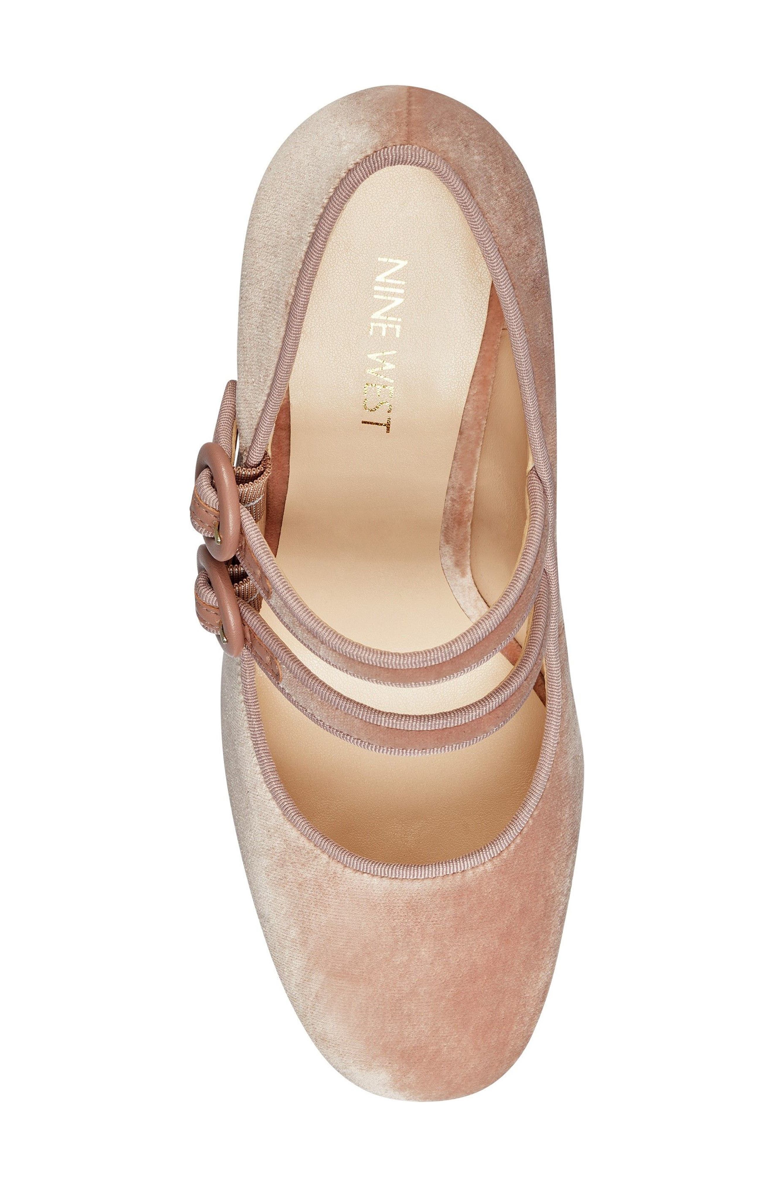 Dabney Double Strap Mary Jane Pump, Alternate, color, NATURAL FABRIC